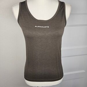 ALPHALETE Women's Athleisure Workout Tank Top‎ Olive Green Size S